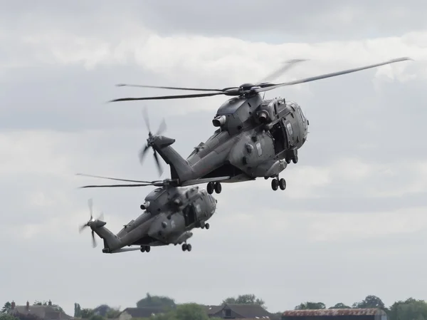 Military helicopter pair — Stock Photo, Image