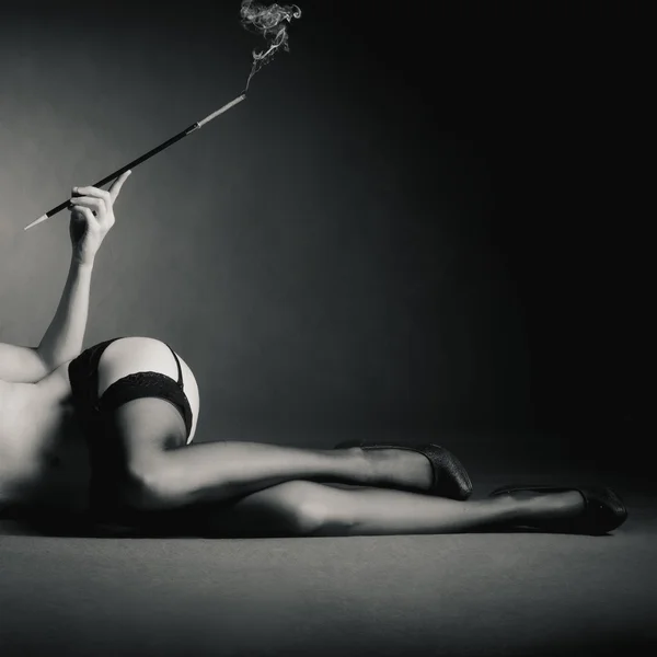Dettaglio provocatorio di un corpo femminile — Foto Stock