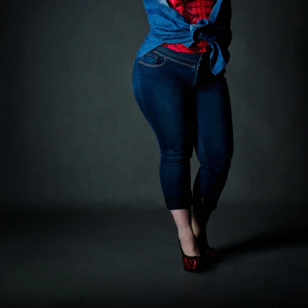 Bir güzel artı boyutu kızın seksi detay