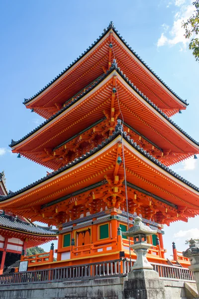 Pagoda chrámu Kiyomizu-dera v Kjótu, Japonsko — Stock fotografie