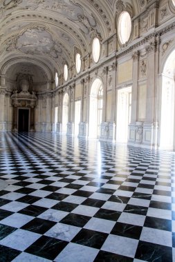Büyük galeride Venaria Royal Palace, Torino, İtalya