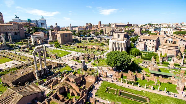 Panoramablick über das römische forum, rom, italien — Stockfoto