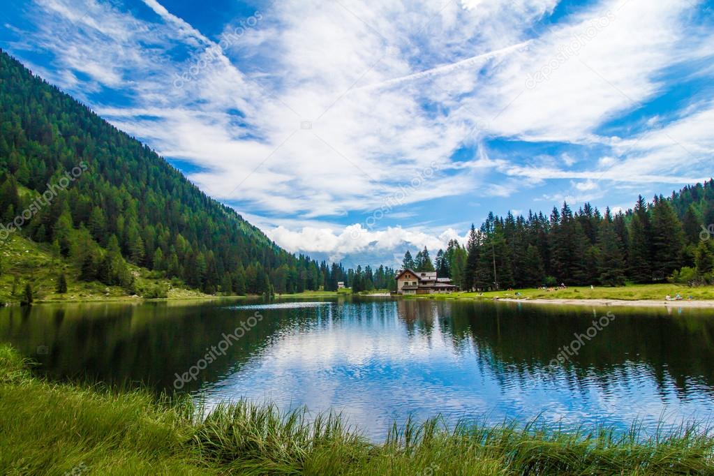 The lake Nambino in the Alps, Trentino, Italy