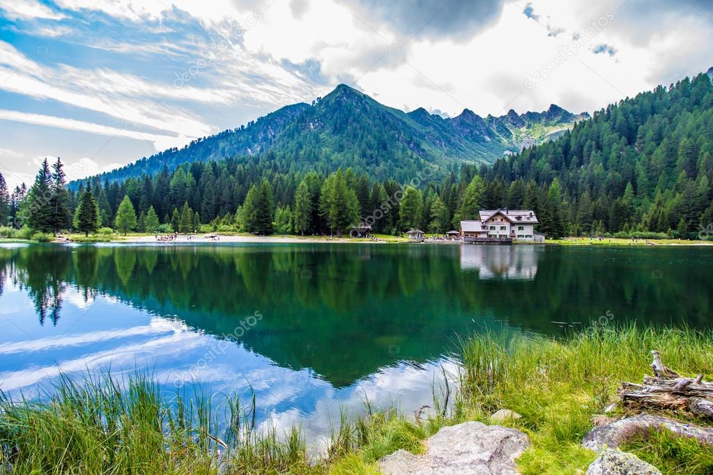 The lake Nambino in the Alps, Trentino, Italy