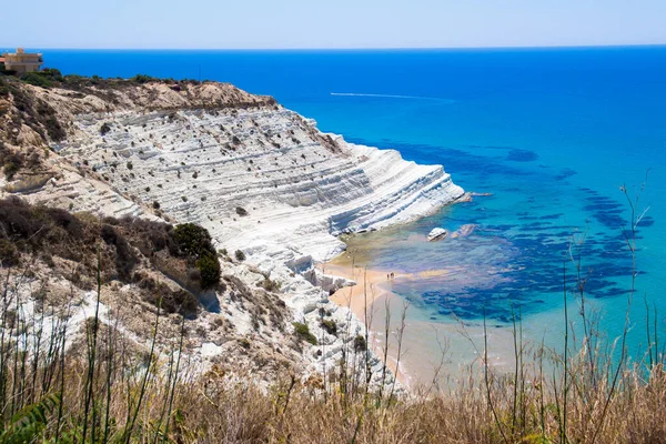 Scala Dei Turchi Italian Stair Turks Rocky Cliff Southern Coast — Stock Photo, Image