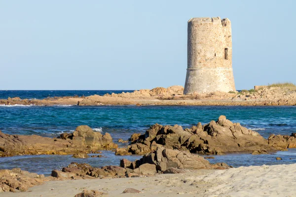 Вартова вежа на пляжі — стокове фото