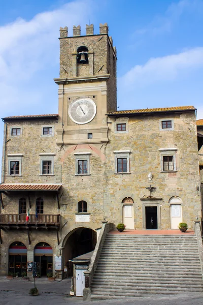 Town Hall Cortona City Center Italy — Stock Photo, Image