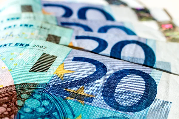 Banknoten zu 20 Euro — Stockfoto