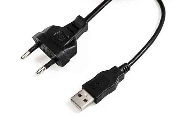 USB ve europlug — Stok fotoğraf