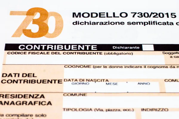 Italian tax return called 730 — Stock Photo, Image