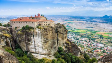 görünümü bir manastır Meteora, Yunanistan