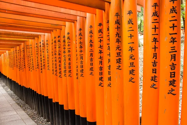 京都"福希米·伊那里-泰沙"神社的托里之路 — 图库照片