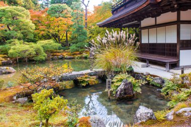 Ginkaku-ji, bir tapınak Kyoto, Japonya. 