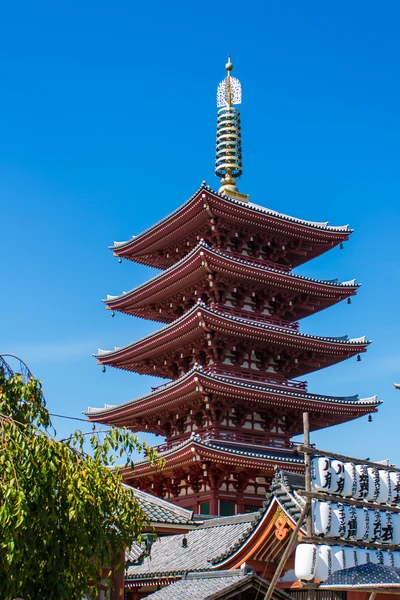 Pagoda chrámu Senso-Ji v Tokiu, Japonsko — Stock fotografie