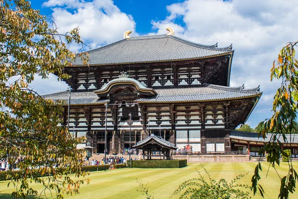 Nara Giappone Ottobre 2015 Grande Sala Buddha Tempio Todaiji Nara — Foto Stock