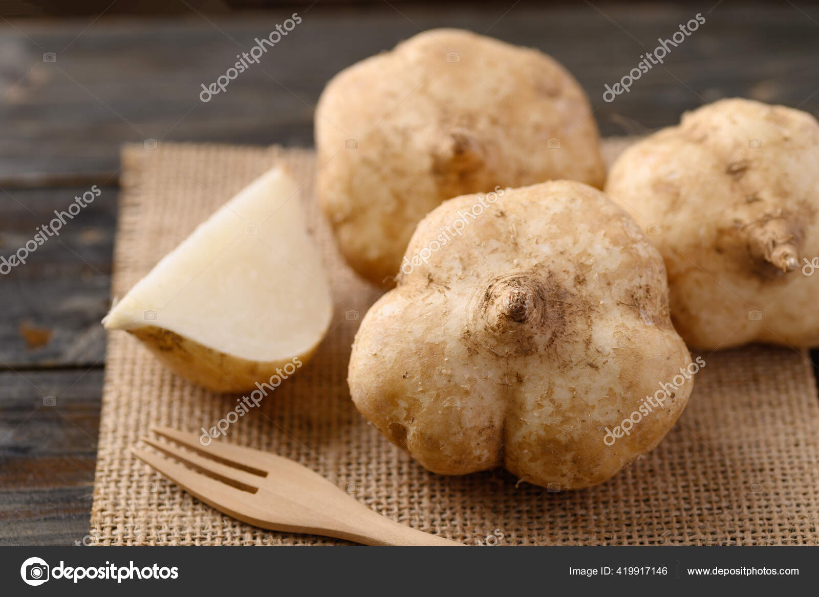 Fresh Jicama Yam Bean Jicama Can Eaten Raw Cooked Taste — Stock Photo