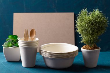 Biyolojik çözünürlük, Doğal ambalaj ürünü (kase ve fincan), çevre dostu ve sürdürülebilir konsept