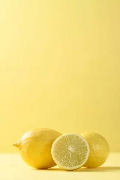 Fresh Lemon Yellow Color Background — Stock Photo, Image