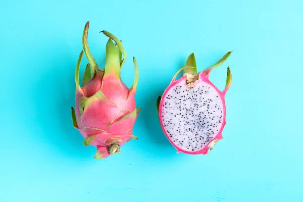 Dragon fruit or pitaya on color background, Tropical fruit