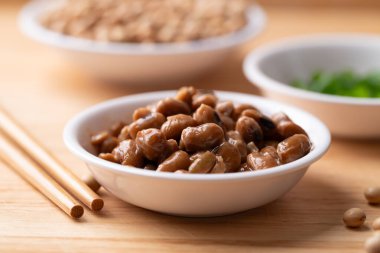 Natto (mayalanmış soya fasulyesi), geleneksel Japon yemekleri, mide sağlığı için sağlıklı beslenme