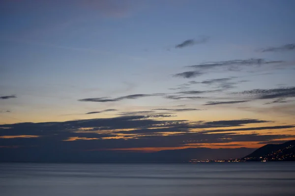 Морской Пейзаж Прекрасным Закатом — стоковое фото