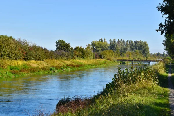 Río Que Fluye Paisaje Rural —  Fotos de Stock