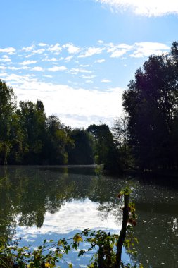 Kırsal alanda nehir manzarası