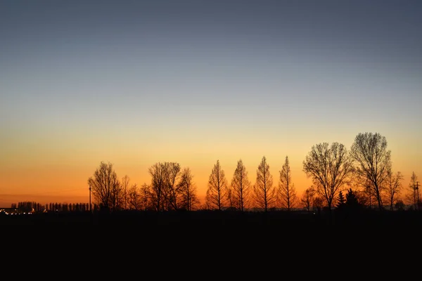 Traumhafter Sonnenuntergang Auf Dem Land — Stockfoto