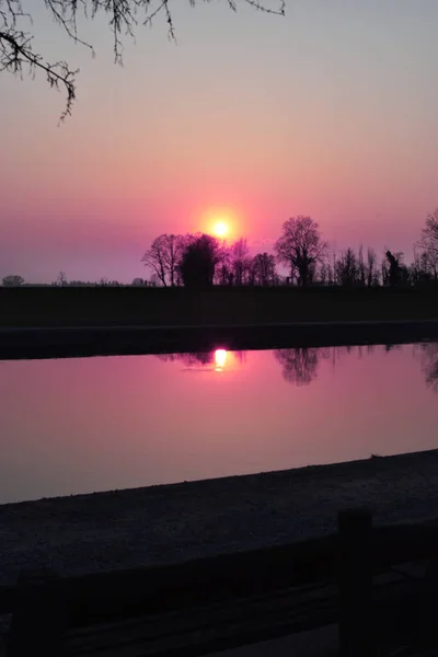 Amazing Sunset Muzza River — Stock Photo, Image