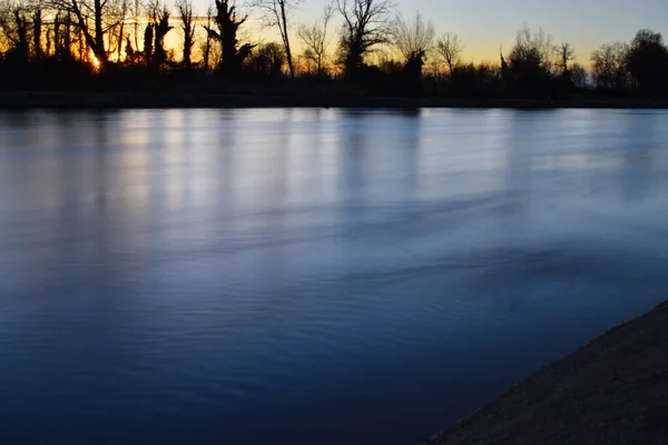 Amazing Sunset Muzza River — Stock Photo, Image