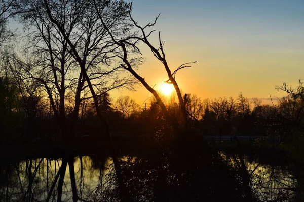 Amazing Sunset Muzza River — Stock Photo, Image