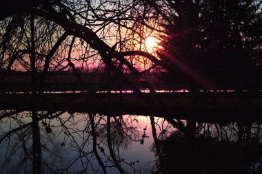 Muzza nehrinde inanılmaz bir gün batımı
