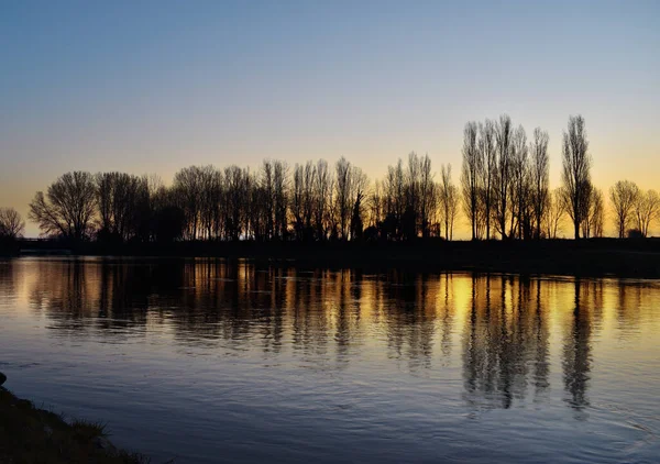 Verbazingwekkende Zonsondergang Muzza Rivier — Stockfoto