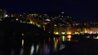 Liguria, Camogli 'deki inanılmaz deniz manzarası.