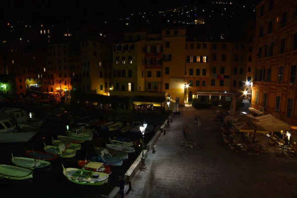 Geweldig Zeelandschap Camogli Ligurië Nachts — Stockfoto