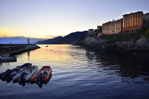 Karakteristiska Färgade Hus Ligurien Camogli — Stockfoto