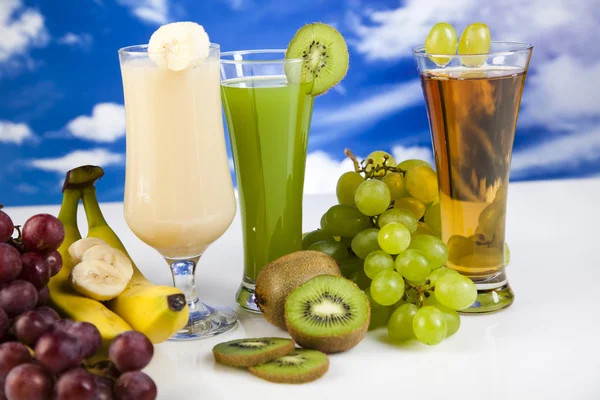 Fruits, vegetables, fruit juices, vegetable juices, healthy food