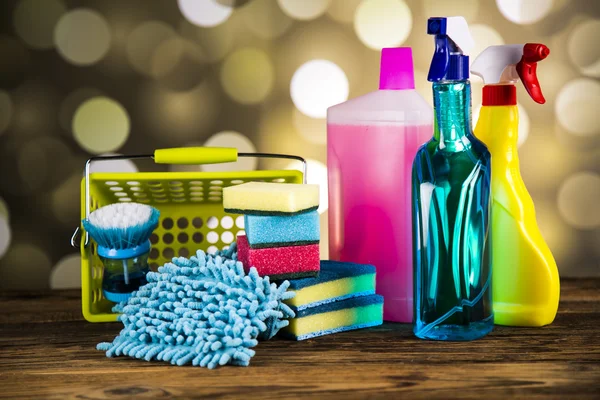 Composición de los productos de limpieza —  Fotos de Stock