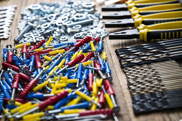 Ferramentas de construção e medição — Fotografia de Stock