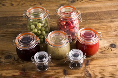 Orman meyve reçel kavanoz reçel, kavanoz reçeli, reçel, meyve, meyve