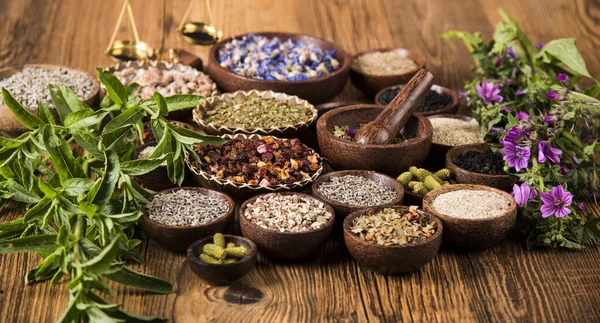 Natural medicine ,natural seasonings — Stock Photo, Image