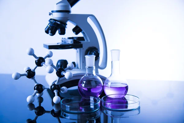 Vidro de laboratório, conceito de ciência da química — Fotografia de Stock