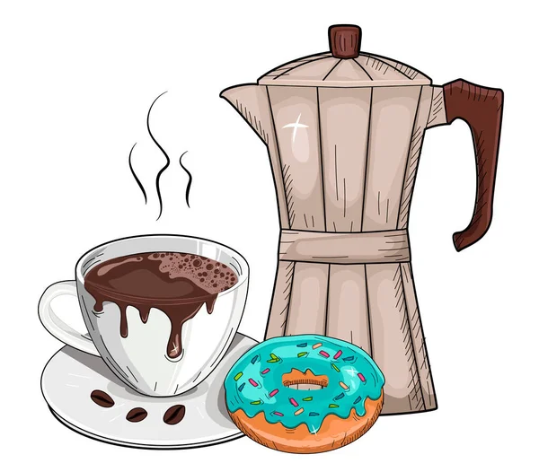 Composición plana de barista con accesorios para hacer café ilustración  vectorial plana