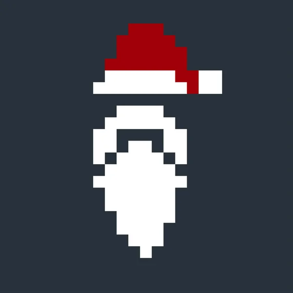 Pixel art Santa — Stock Vector