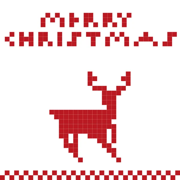 Cerf Pixel art — Image vectorielle