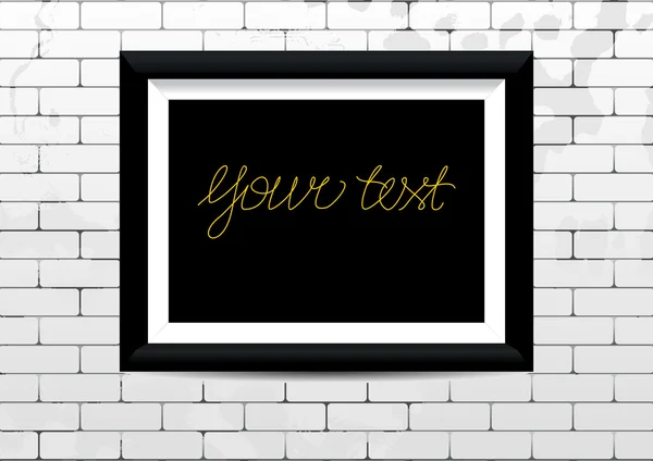 Frame on brick wall — Stock Vector