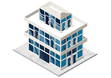 izometrik modern Binası