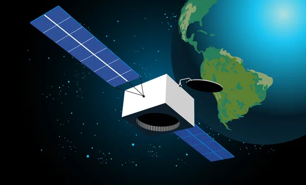 Satellite spaziale — Vettoriale Stock