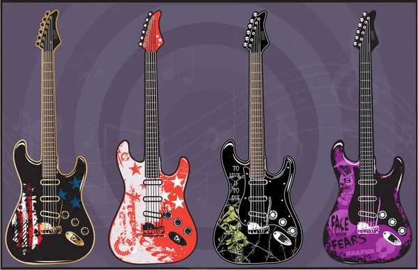 E-Gitarren Art Vector Pack 1 — Stockvektor