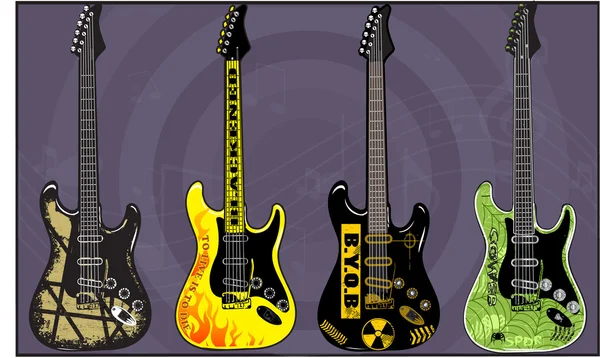 Elektrik gitar sanat vektör Pack 2